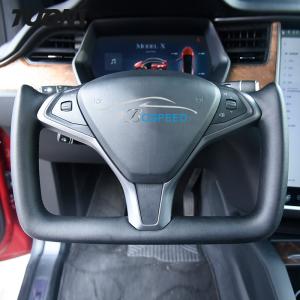China Plain Weave Black Tesla Carbon Fiber Steering Wheel Model 3 X Y S factory