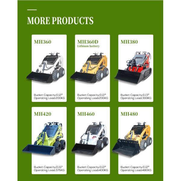 Mini Skid Steer Loader EPA Engine Wheels Bucket Versatility Mini Wheel Loader for Sale