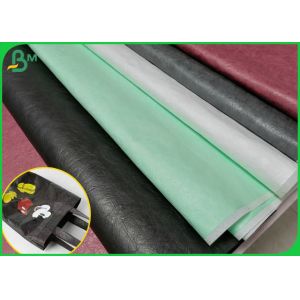 China Recycled Soft Waterproof fabric Paper Roll With PU Material Coated on sale
