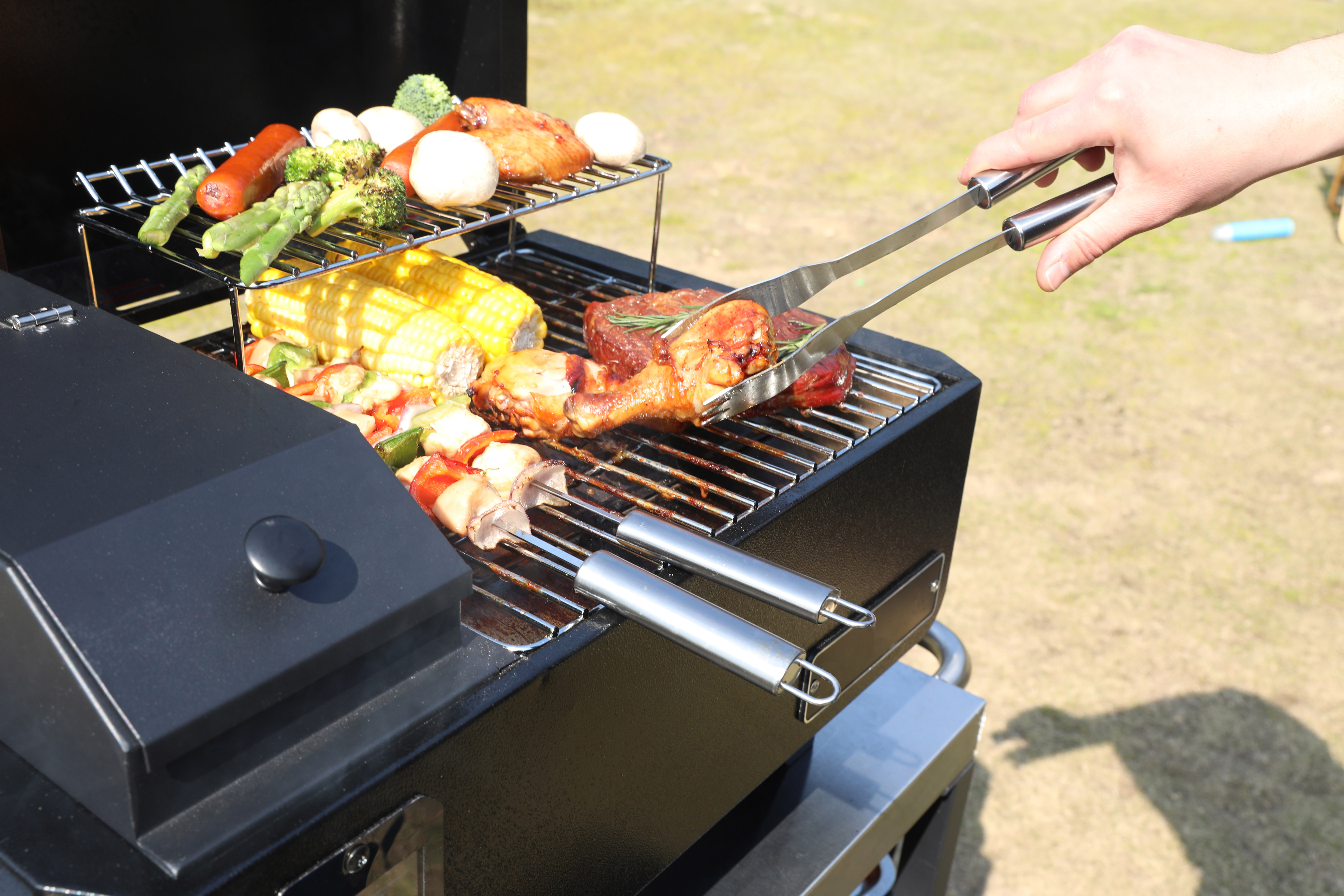 Experience the Versatility Portable Wood Pellet Grill Electric Smoker for Outdoor BBQ