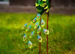 Sturdy Yard Metal Peacock Decor Garden Statue For Outdoor Bird Lawn