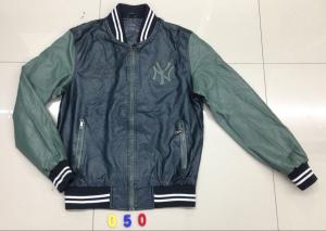 China 050 Men's pu fashion baseball jacket coat stock factory