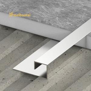 China 304 SS Customized Profile Stainless Steel Corner Tile Trim 10FT factory