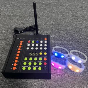 Professionals DMX Wireless Controller Concert Support Glow LED Wristband 10 Zone