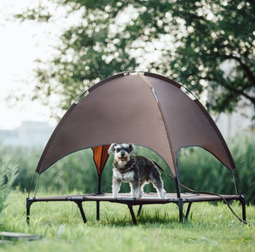 ODM Outdoor Mesh Cooling Raised Dog Bed With Canopy