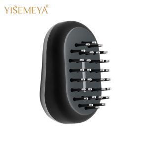 China Home Use Mini Hair Comb Brush Improve Hair Growth ABS Stainless Steel Bar Massage Comb Brush factory