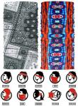 23x50CM Floral Cotton Face Tubular Crochet Bandana Scarf