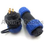 SP13 Series Aviation Connector , Waterproof Electrical Connectors Copper