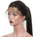 360 Full Lace Peruvian Hair Wigs Straight 130 Density Natural Color