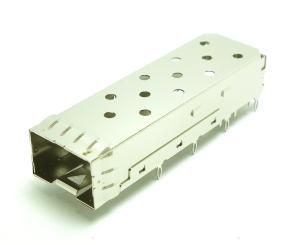 China Copper Alloy SFP Port Connector , SFP Cage With Spring Finger 100 Cycles Durability factory