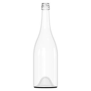 China 1000ml 1750ml Premium Burgundy Glass Spirit Bottle BVS Neck 30x60mm factory