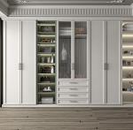 Modern Luxury French White Clothes Wardrobes With Dressing Table Custom Bedroom