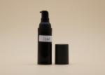 Cosmetic PP Plastic Airless Spray Bottle , Black 15ml Airless Pump Bottles