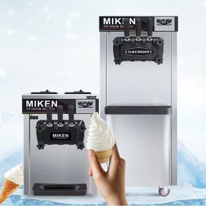 customized Commercial Soft Ice Cream Maker 2+1 Flavors Ice Cream Machine