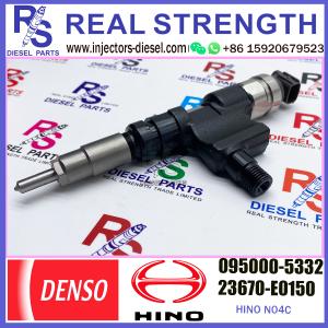 China Diesel Common Rail Fuel Injector 095000-5332 23670-E0150 23670-78041 For TOYOTA HINO N04C factory