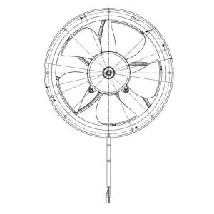 China AFL2524HW-00 24v Dc Fan 250x80mm Round 437CFM 24W IP56 4 Wire factory