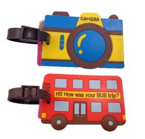 China Non-toxic Custom 3D Silicone Gifts , Soft Rubber / PVC Luggage Tag factory