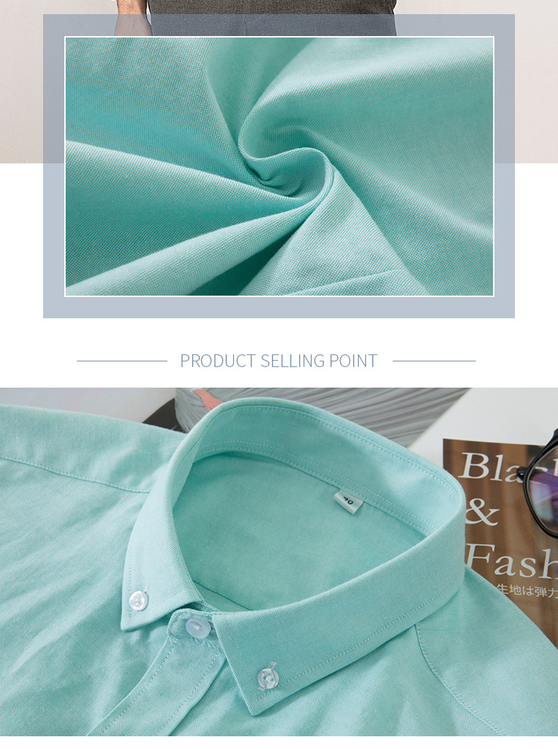 Weaving Method Knitted Elegant Office Work Wear Classical Dress Shirts for Men and Women