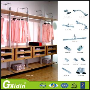 China wardrobe accessories aluminum pole systems elegant bedroom walk in wardrobe factory