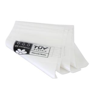 China Clear Frosted Compostable Plastic Zipper Bag Clothes Transparent Packaging factory