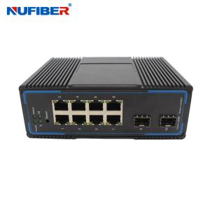 China 10/100/1000M Managed Industrial SFP Switch 8 UTP Port SNMP / Telnet / WEB Managed DIN-rail Type IP40 on sale