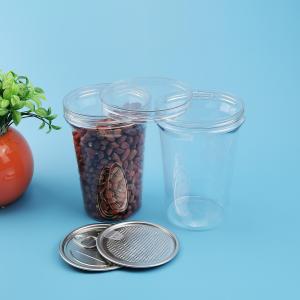 China PET Alu Easy Open FDA 800ml Plastic Food Jars factory