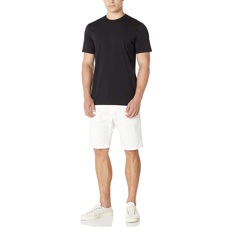 Multi Color Mens Casual Short Sleeve Shirts 100% Cotton Crew Neck T Shirt ODM