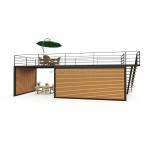 Main Structure Galvanized Steel Square Tubes 40FT 20ft Luxury Container Room