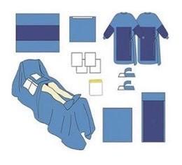 China Cardiovascular set/pack with two holes,used in hospital angiography factory
