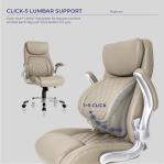 Stylish Ergonomic PU Leather Office Chair with Lumbar Support and FlipAdjust