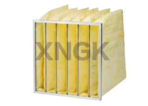 China Water Resistant Merv 15 Air Filters , Fiberglass Paint Pocket Filters Hot Melt Sealant factory