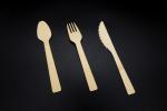 Restaurant Bamboo Knives Forks And Spoons Set 9 Layers 168mm Natural Color