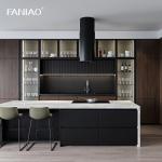 Matte Grey Custom Kitchen Cabinet Melamine Board Kitchen Base Cabinet With Sink