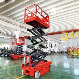 China Construction Site Self Propelled Lifts 230KGs Mobile Scissor Lift Platform factory