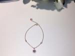 S925 Silver Rhodium Evil Blue Eye Necklace Talismans Chain 5A Zirconia