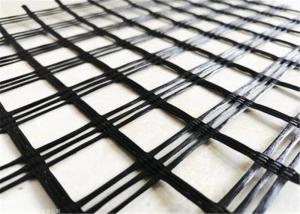 China Heat Resistence Width 1m 25KN Geogrid Fabric For Roads factory