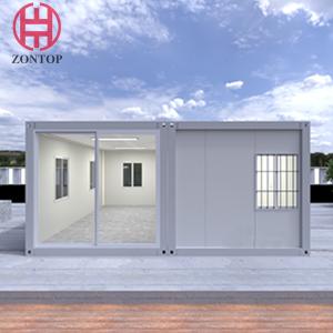 China Zontop Modern Luxury Easy Assemble Steel Prefabricated 2 Story Complete Large Modular Prefab Glass House factory