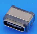 China 6P IPX5 Waterproof USB Type C Connector DIP Mount Black For Multiple Devices factory