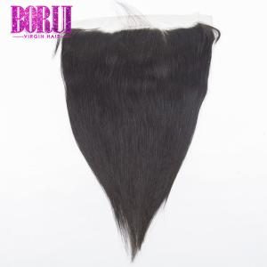 China Peruvian Straight Human Hair Lace Frontal Closure 13*4 150% Destiny 10A factory
