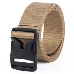 Pink Unisex Plastic Buckle Nylon Belt Military Polyester 1.5in