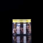 PET Peanut Butter Jam Jar Wide Mouth rPET Plastic Amber Cream Jar with Aluminium