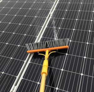 China Photovoltaic Quick Plug 12M Aluminum Pole Solar Panel Cleaning Brush factory