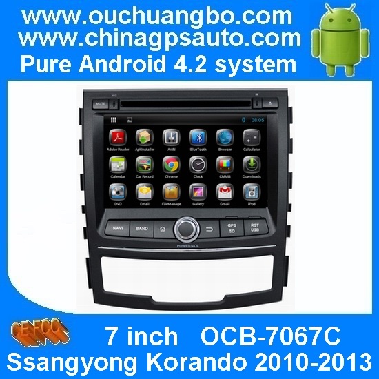 Ouchuangbo Android 4.2 Car Navi Multimedia for Ssangyong Korando 2010-2013 Auto GPS DVD Radio Player OCB-7067C