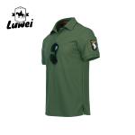 Knitted Polyester Cotton Polo T Shirts Breathable Short Sleeve For Men