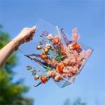 Customizable PVC Box Transparent PET Flower Favour Boxes Gift Handbag