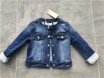 Popular Kids Denim Jacket / Collarless Medium Wash Denim Jacket TW78605