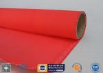 C - glass 260℃ Fire Protection Red Color Silicone Coated Fiberglass Fabric 40