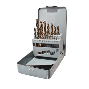 1mm - 10mm CNC Drill Bits 19Pcs M2 HSS Drill Bit Set DIN338 Metric 135 Degree