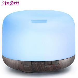 China Ultrasonic Wood Grain Aromatherapy Diffuser Waterless Auto Shut Off Air Humidifier factory