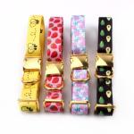 Hardware Print Fray Proof Adjustable Nylon Dog Collar/dog leash/dog harness